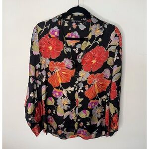Zara Satin Floral Top